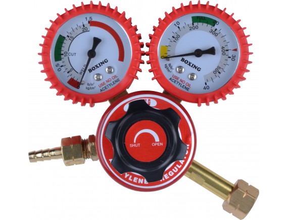 เกจ์ปรับแรงดันลมอะเซทิลีน BOXING (ถังปิคนิคเกลียว 3/8")